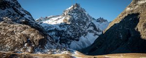 Preview wallpaper mountains, peak, snow, nature, landscape