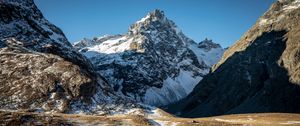 Preview wallpaper mountains, peak, snow, nature, landscape