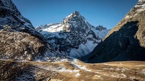 Preview wallpaper mountains, peak, snow, nature, landscape