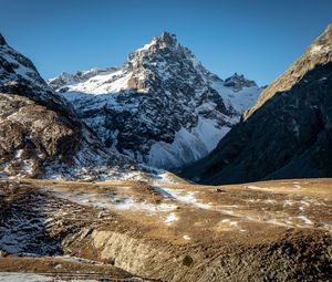 Preview wallpaper mountains, peak, snow, nature, landscape