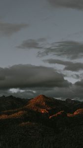 Preview wallpaper mountains, peaks, cacti, cloudy