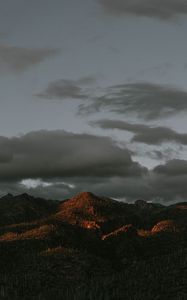 Preview wallpaper mountains, peaks, cacti, cloudy