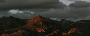 Preview wallpaper mountains, peaks, cacti, cloudy