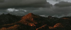 Preview wallpaper mountains, peaks, cacti, cloudy