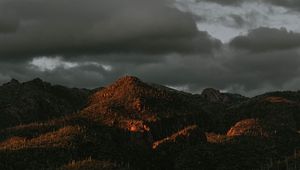 Preview wallpaper mountains, peaks, cacti, cloudy