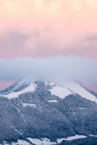 Preview wallpaper mountains, peaks, clouds