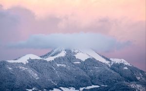 Preview wallpaper mountains, peaks, clouds