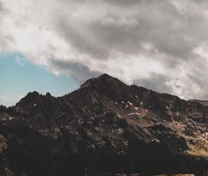 Preview wallpaper mountains, peaks, clouds, lake, landscape