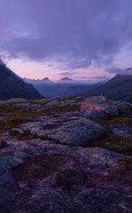 Preview wallpaper mountains, peaks, clouds, mountain range, landscape