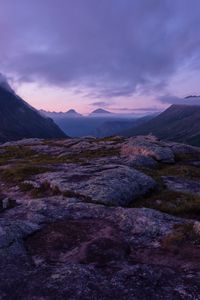 Preview wallpaper mountains, peaks, clouds, mountain range, landscape