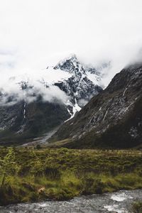 Preview wallpaper mountains, peaks, clouds, snow