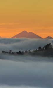 Preview wallpaper mountains, peaks, clouds, fog, distance