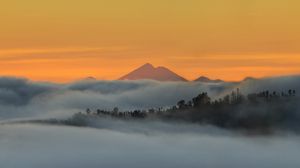 Preview wallpaper mountains, peaks, clouds, fog, distance