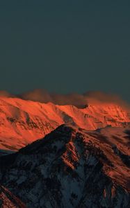 Preview wallpaper mountains, peaks, dark, nature, landscape