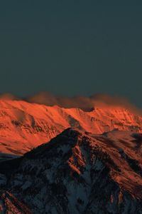 Preview wallpaper mountains, peaks, dark, nature, landscape