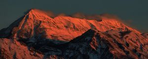 Preview wallpaper mountains, peaks, dark, nature, landscape