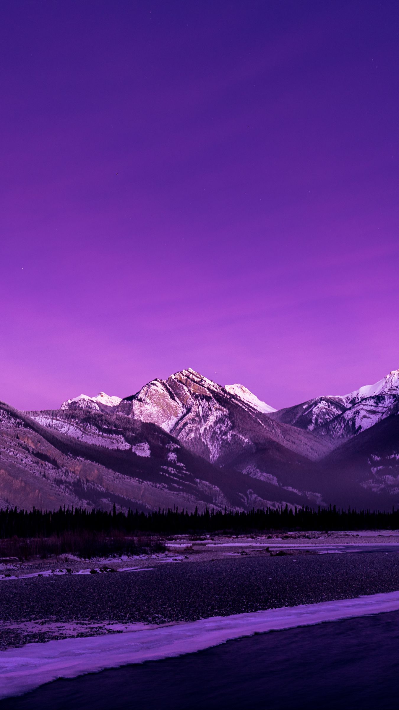 Purple Mountain With Snow And Purple Sky 4K HD Purple Wallpapers  HD  Wallpapers  ID 37011