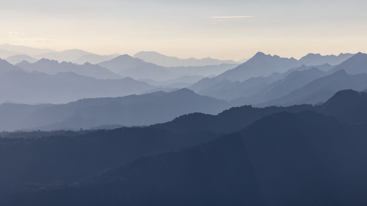 Wallpaper mountains, peaks, hills, fog, nature, landscape