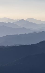 Preview wallpaper mountains, peaks, hills, fog, nature, landscape