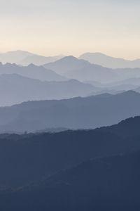 Preview wallpaper mountains, peaks, hills, fog, nature, landscape