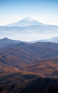 Preview wallpaper mountains, peaks, landscape, hills, forest