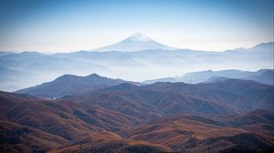 Preview wallpaper mountains, peaks, landscape, hills, forest