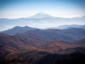 Preview wallpaper mountains, peaks, landscape, hills, forest