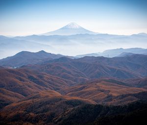 Preview wallpaper mountains, peaks, landscape, hills, forest