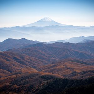 Preview wallpaper mountains, peaks, landscape, hills, forest