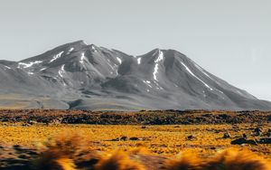 Preview wallpaper mountains, peaks, landscape, bushes, stones