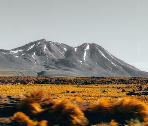 Preview wallpaper mountains, peaks, landscape, bushes, stones