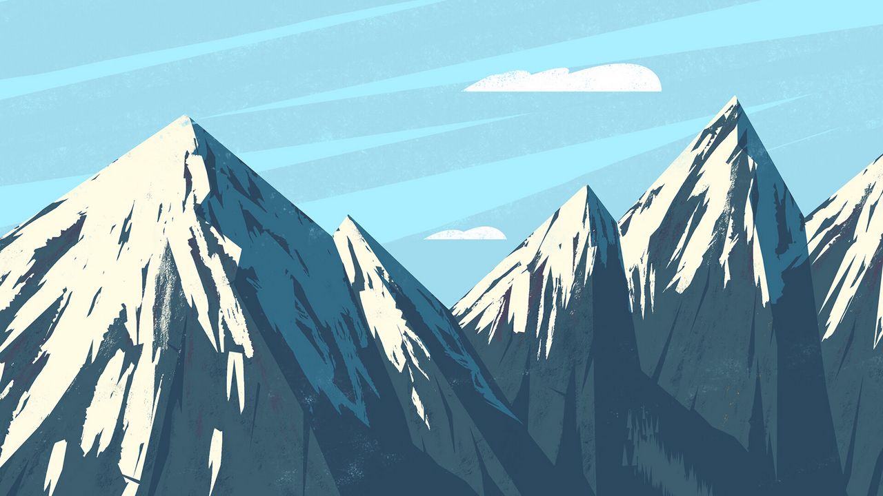Wallpaper mountains, peaks, landscape, art