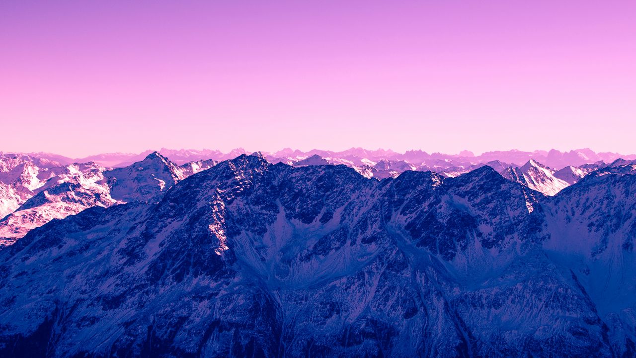 Wallpaper mountains, peaks, lilac