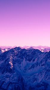 Preview wallpaper mountains, peaks, lilac