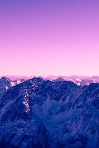 Preview wallpaper mountains, peaks, lilac