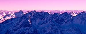 Preview wallpaper mountains, peaks, lilac