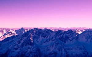 Preview wallpaper mountains, peaks, lilac