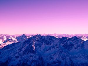 Preview wallpaper mountains, peaks, lilac