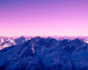 Preview wallpaper mountains, peaks, lilac