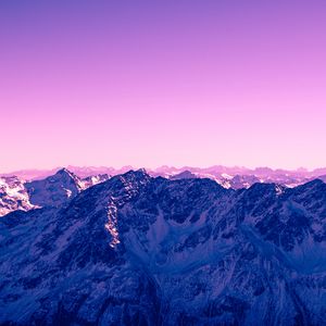 Preview wallpaper mountains, peaks, lilac