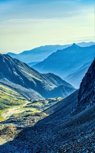 Preview wallpaper mountains, peaks, nature, landscape, shadows