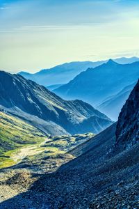 Preview wallpaper mountains, peaks, nature, landscape, shadows