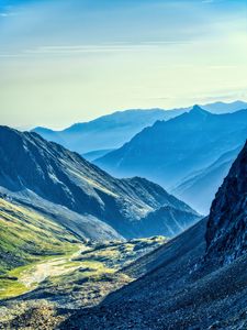 Preview wallpaper mountains, peaks, nature, landscape, shadows