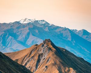 Preview wallpaper mountains, peaks, relief, new zealand