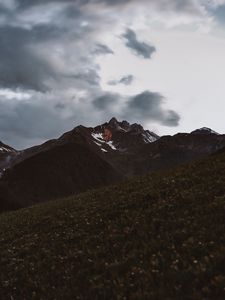 Preview wallpaper mountains, peaks, rocks, slope, snowy