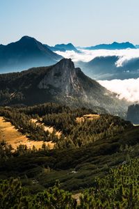 Preview wallpaper mountains, peaks, rocks, distance, sky