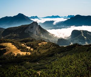 Preview wallpaper mountains, peaks, rocks, distance, sky