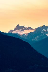 Preview wallpaper mountains, peaks, sky, canada