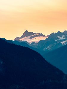 Preview wallpaper mountains, peaks, sky, canada