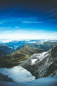 Preview wallpaper mountains, peaks, sky, mountain landscape